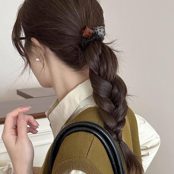 Silk Hair Scrunchies 4-Pack Soft Elegant Faux Pearl Hair Accessories for Women main image 6